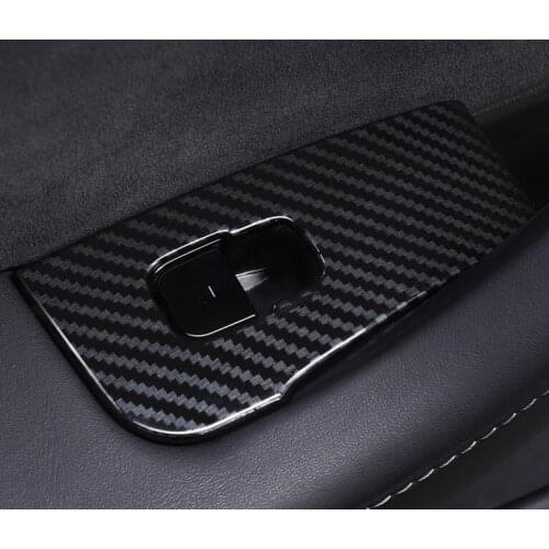 Fit for Tesla Model 3 glass window panel door switch carbon fiber patch modification accessories