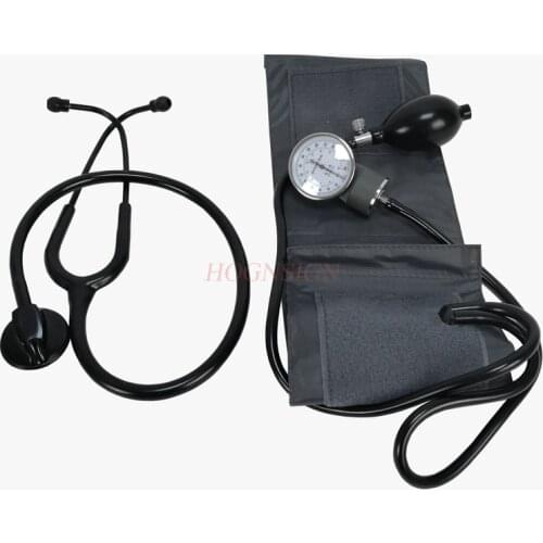 All Black Medical Cardiology Doctor Stethoscope and sphygmomanometer Professional Medical Nurse Student Medical Equipment Device