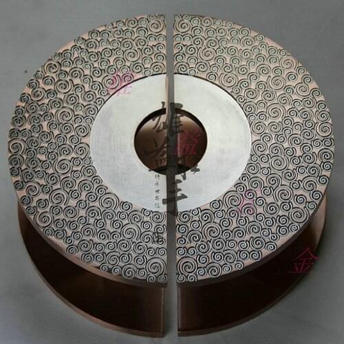 Semicircular Antique Chinese carved wood door Handle bronze handle European modern glass door handle