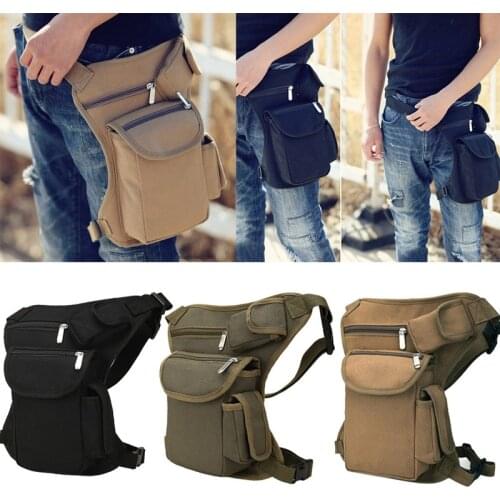 Portable Mens Waist Bag Tactical Belt Pack Canvas Thigh Leg Drop Military Travel Riding Motorcycle Multifunctionl Bags