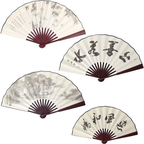 Chinese Style Hand Held Folding Silk Fan For Wedding Event And Party Supplies Beautiful hand-crafted