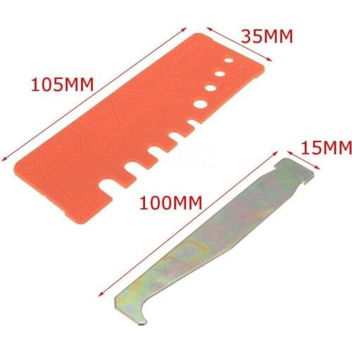 Value Meals 2Pcs/Set General Chainsaw Chain Tool Bar Groove Cleaner And Quick-check Gauge New