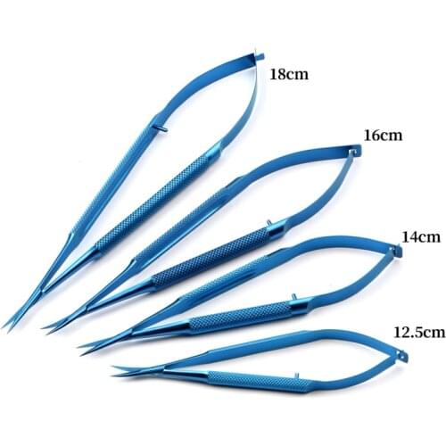 Titanium 12.5cm-18cm Dental scissors Ophthalmic Micro Cornea scissors Surgery tool Ophthalmic Instrument