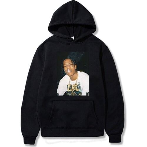 Funny Asap Rocky Pattern Print Hoodie Harajuku Hoody Sweatshirt Rapper Hip Hop Streetwear Male Casual Loose Hooded Pullover Tops
