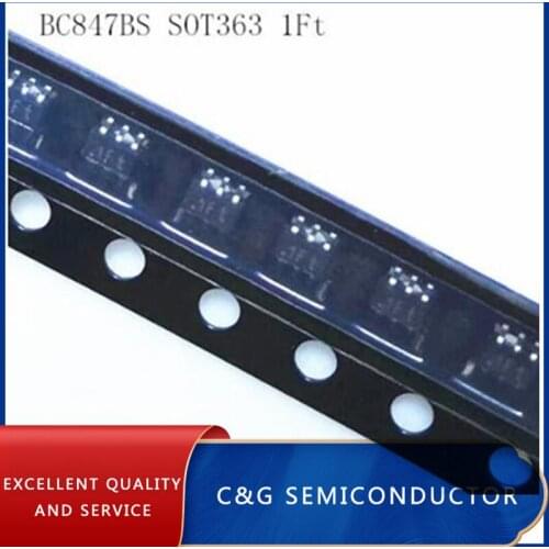 100pcs BC847BS MARKING 1Ft SOT363 45V/100mA TRANSISTOR ZJ
