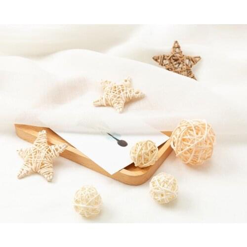 DIY Rattan Heart Star Home Birthday Wedding Party Wreath Christmas Tree Vase Decoration Supplies LX8748