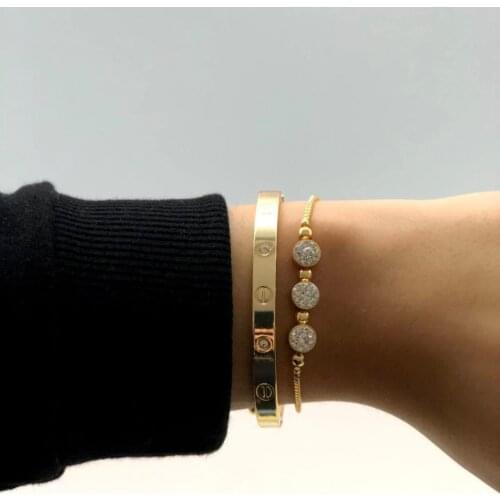 2021 fashion Kombin Women Bracelet Elegant Design Gold Color Delicate Quality 2 Pcs Kombin Quality Allergy Does Not Make Special Production Gift
