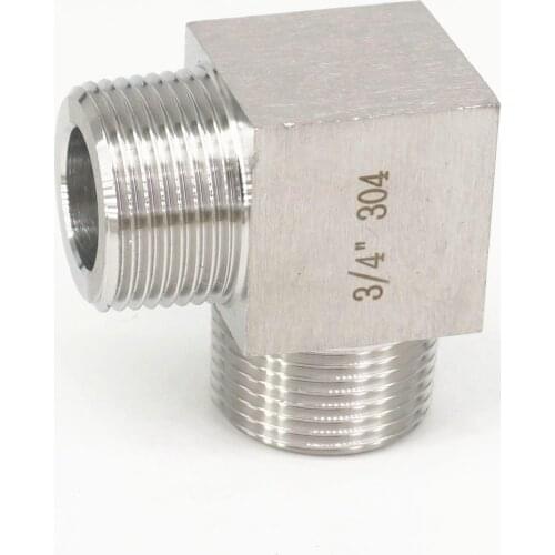 3/4" BSPT male To Male Thread Elbow 90 Deg 304 Stainless Steel Pipe Fitting Adapter Connector 357PSI