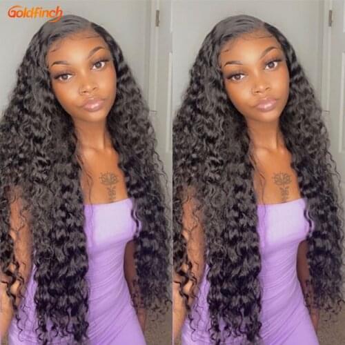 30 Inch Waterwave Lace Front Wig 5X5 6X6 Lace Closure Wig Deep Water Wave Wig Black Lace Front Wig Human Hair For Black Women