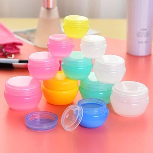 5g/10g Mushroom Mini Empty Jar Pots 5Pcs PlasticRefillable Sample Bottles Travel Makeup Lotion Face Cream Cosmetic Container