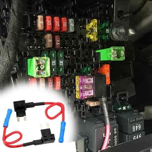 LEEPEE ATM Adapter 12V Car Fuse box Holder Add-a-Circuit Adapter APM Tap Mini Blade Micro 5 Pcs Auto Motri Insurance