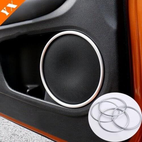 Accessories for Honda Vezel HR-V HRV 2014 2015 2016 2017 2018 Chrome Door Stereo Speaker Collar Cover Trim Ring Surround 4 Piece