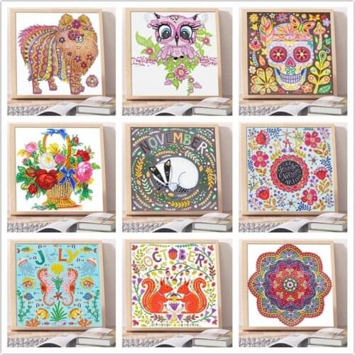5D DIY diamond painting special diamond animal flower embroidery painting cross stitch mosaic home decoration