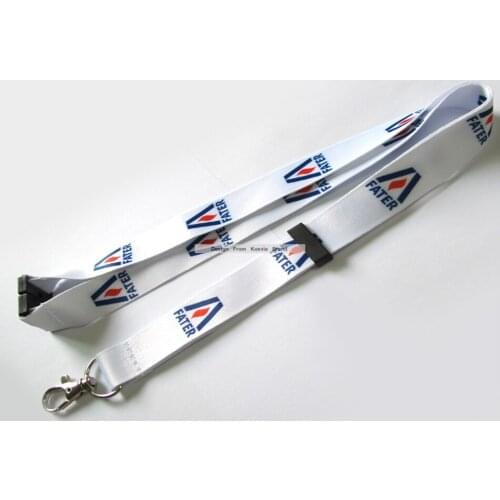 Exhibition meeting white sublimation lanyards 200pcs heat transfer straps Gifts promotion custom logo printed polyester lanyard