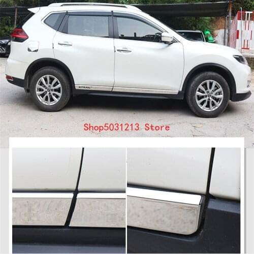For Nissan X-Trail X Trail 2014-2019 Stainless Steel body side moldings side door decoration Car styling