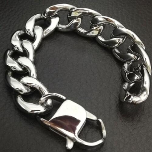 Bracelets mens big nk chain charm bracelet on hand stainless steel hip hop men bracelet jewelry for man accessories Wholesale