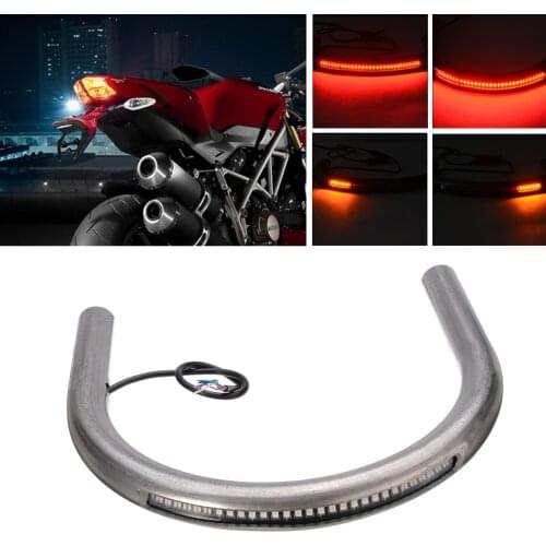 For Honda 1PC Moto Cafe Racer Seat Frame Loop Hoop + Turn Signal Brake LED Light Black 227mm Support CB 500 /CB 550/CB 650/CB