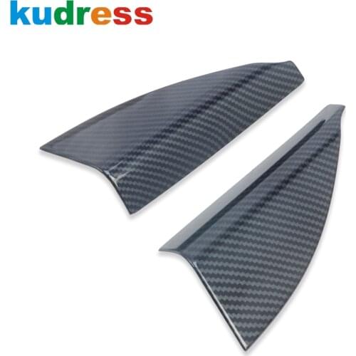 For Hyundai Tucson 2019 2020 Carbon Fiber Inner Window A Pillar Cover Trim Triangle Trims Sticker Car Interior Accessories 2pcs