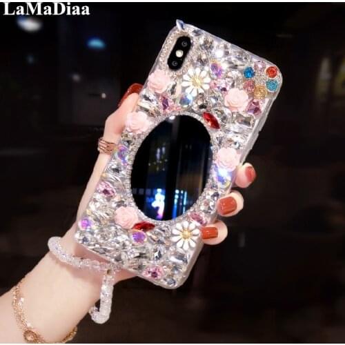 Case For Xiaomi mi 5S 6 8 Lite 9 SE 5X 6X A2 MAX2 MAX3 Luxury Bling Glitter Crystal Rhinestone Diamond Mirror Soft Phone Case