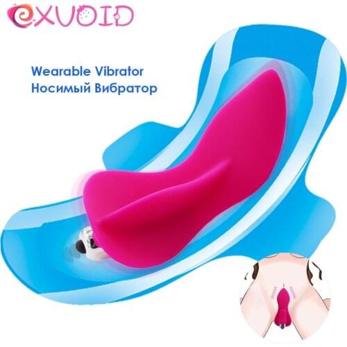 EXVOID Wearable Dildo Vibrators Clitoris Stimulate G-spot Massager Silicone Bullet Vibrator Sex Toys for Women Adult Products