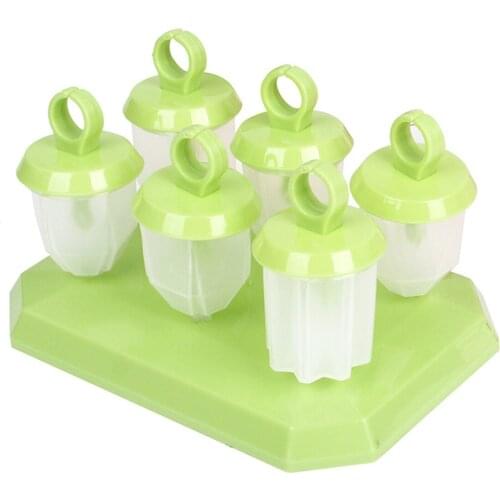 Popsicle Mold 6-Cavity DIY Ice Pop Mold Popsicle Makers for Egg Bites Lollipop and Ice Cream Mould Non-Stick Ice Cube Trays