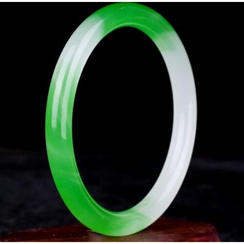 Chinese Coloured Jade Bracelet Bangle Charm Jewellery Fashion Accessories Hand-Carved Luck Amulet Gifts