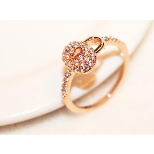 14k Rose Gold Rings for Women Wedding Engagement Jewelry Gorgeous Promise Christmas Gift for Girlfriend&wife anillos mujer