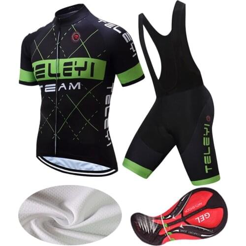 Fashion Cycling Jersey Set Summer BIB Gel Shorts 2021 Sport Road Bike Clothing Pro Dress Male Bicycle Clothes MTB Suit Team Kit