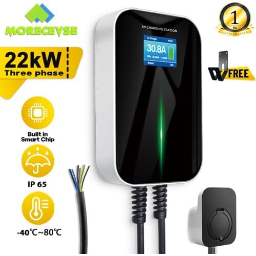 32A 3Phase EVSE Wallbox EV Charger Electric Vehicle Charging Station Type 2 Socket IEC 62196-2 for Audi MINI Cooper Volkswagen