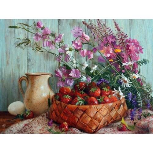 Full drill 5D DIY Diamond painting Colored flower Diamond Embroidery Mosaic Cross Stitch Kit Rhinestone decoration painting GH89