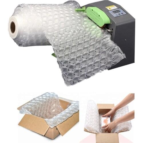 300M Buffer Inflatable Bag Air Cushion Machine Filled Bag Gourd Film Shockproof Roll Film Automatic Packing Tools Bubble Film