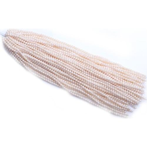 Natural Freshwater Pearl Choker Necklace 5-6mm Round Shape Pearls White Beads 14 Inches DIY Strand For Classic Fashion Jewelry M