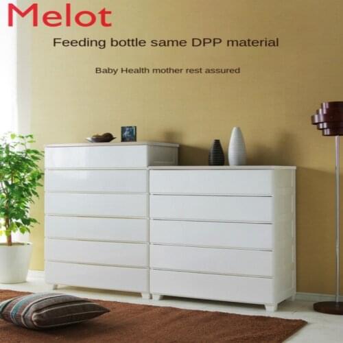 Plastic Drawer Storage Cabinet Multi-Layer Thickened Alice Storage Cabinet Household Five-Bucket Wardrobe