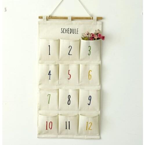 Cotton Linen Sundries Remote Control Hanging Bags To Storage Hanging Bags Cabinet Wall Hanging