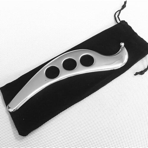 Portable Stainless Steel Handheld Scraping Plate Body Massage Relax Magnetic Physiotherapy Board Massager Board Gua Sha Plate