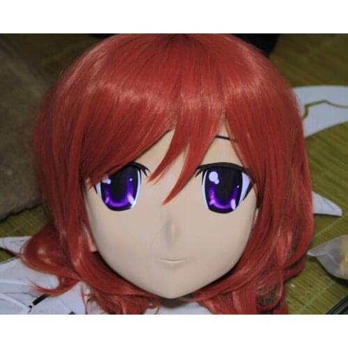 Handmade latex full head mask fetish female cosplay crossdresser doll kigurumi mask adults