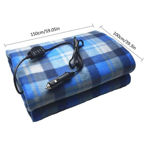 150x100cm Lattice Car Electric Heating Blanket 12V Auto Energy Saving Warm Electric Blanket For Cold Winters RV Or Emergency Use