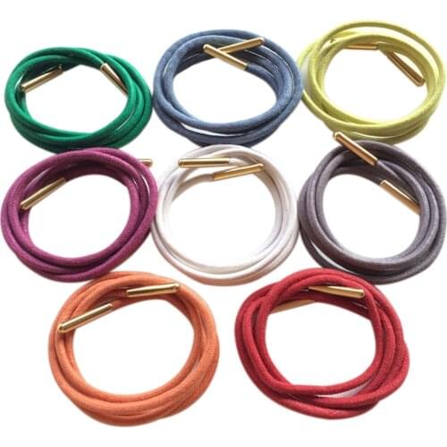 Weiou Perfect Laces Round Thiny Ropes With Golden Metal Aglets 100% Waxed Cotton Shoelaces 2021 Trendy Sneaker Canvas Cordones