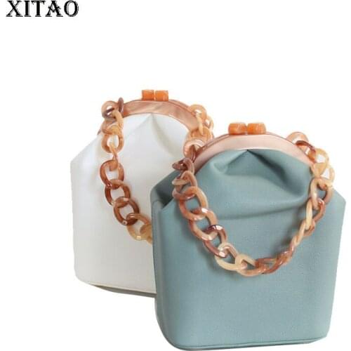 XITAO Chain Hand Messenger Bag Fashion Patchwork Small Fresh 2021 Autumn Minority All-match Internet Celebrity Bag GWJ0600