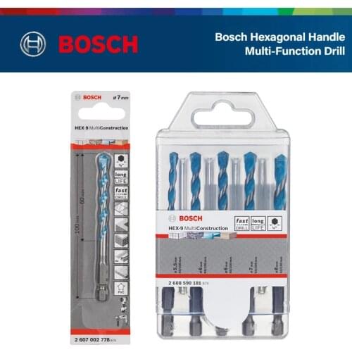 Bosch Hexagonal Shank Ceramic Tile Drill Bit Glass Ceramic Multi-Function Cement Drill Bit Alloy Drilling Triangle Drill Bit