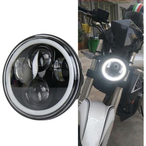 5.75"Inch LED Car Motorcycle H4 Halo Headlight Phare Farol Moto Headlamp Headlight For Harley Dyna Sportster Indian Scout Honda
