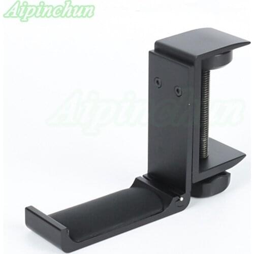 Universal Aluminium Alloy Headphone Holder Headset Bracket Hanger Metal Wall Clamp Hook Foldable Earphone Stand Desktop Mount