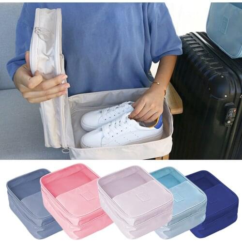 Waterproof Dustproof Double-layer Luggage Shoe Storage Bags Organizer for Men Women Traveling Vacation Trip Camping
