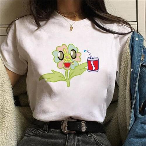 Womens Wreath T-shirt Flowers Garland Painted clothes ladies short sleeve lovely Tees top graphic T-shirt printing T-shirt fema