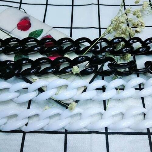 1.0 Meter Acrylic Necklace Strands Linked Bag Chains Women Jewelry DIY Accessories Glasses Chains Components Necklace Parts N016