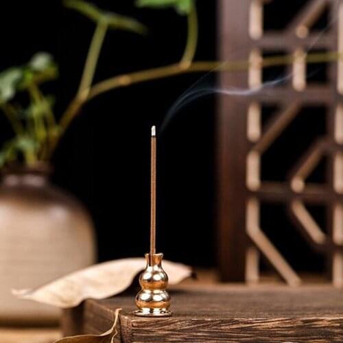 1 Pcs Portable Alloy Copper Incense Holder Can Be Fixed Incense Sticks And Coil Burner Censer High Incense Plug