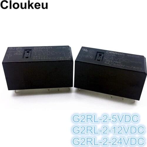 2Pcs Relay DIP8 G2RL-2- 5VDC 12VDC 24VDC DC5V DC12V DC24V 8A