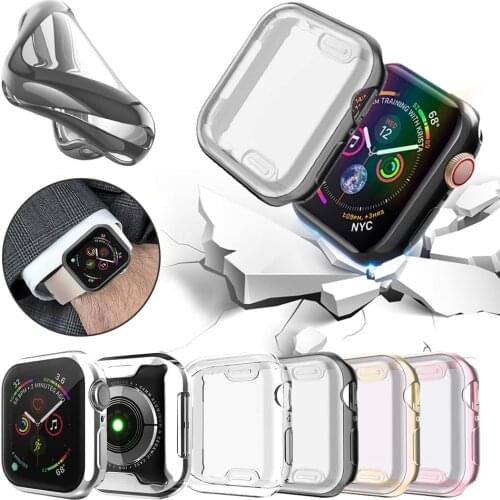360 Slim Watch Cover for Apple Watch Case 6 SE 5 4 3 2 1 42MM 38MM Soft Clear TPU Screen Protector for iWatch 4 3 44MM 40MM