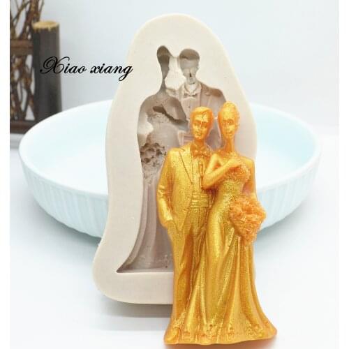 3D Bride And Groom Wedding Silicone Fondant Molds For Baking Cake Decorating Tools Chocolate Mold,Pastry Baking Accessories