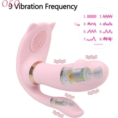 OLO Anal Plug Dual Head Strap On Vibrator Sex Toys for Women Clitoris Stimulator Erotic 9 Mode
